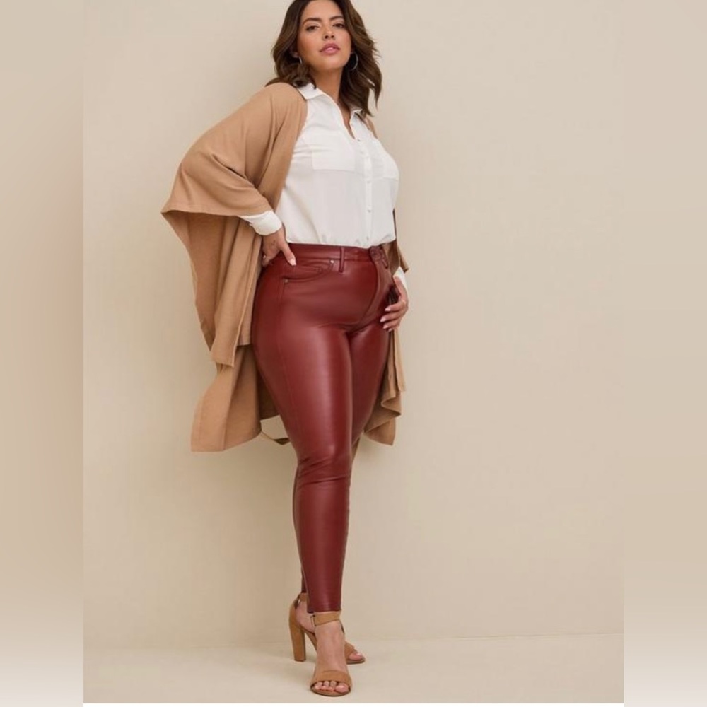 Torrid sky high skinny faux leather pants